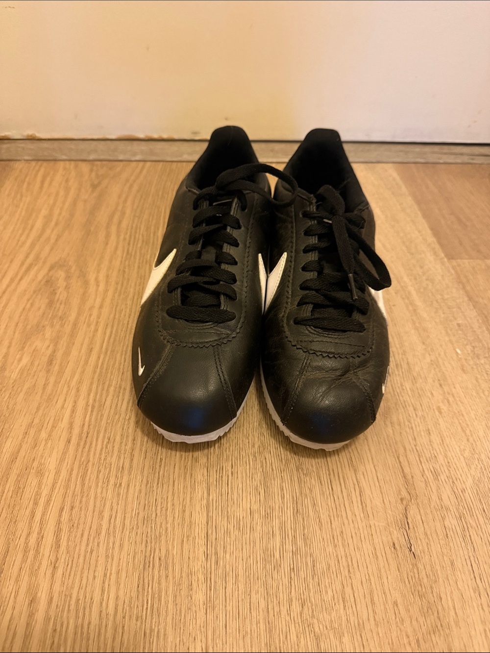 Nike Black Athletic Training Shoes with White Swoosh